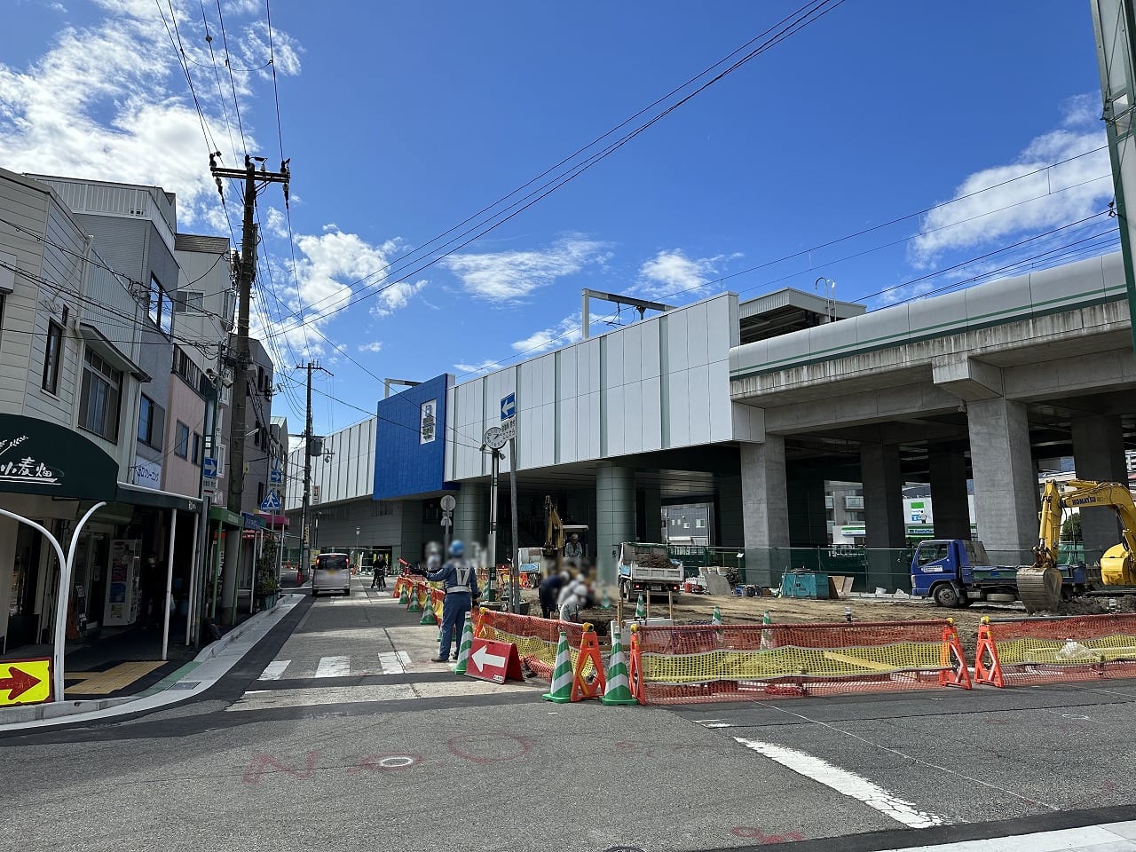 「阪神青木駅」南側 ロータリー工事