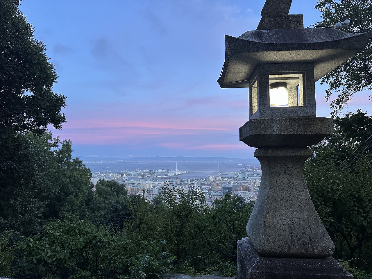 保久良神社からの芦屋サマーカーニバル花火