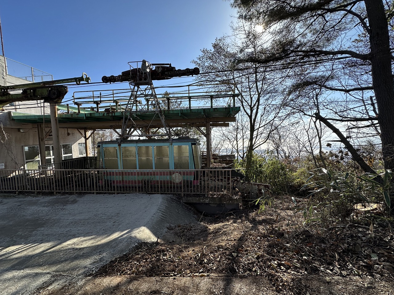 「天狗岩駅」。解体が始まる『六甲有馬ロープウェー・表六甲線』の遺構