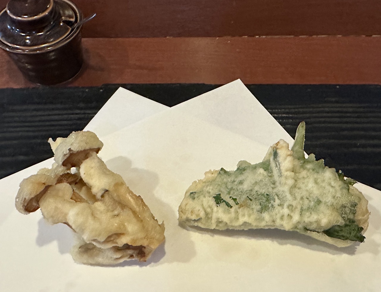 【神戸市東灘区】ランチ営業の始まった「天ぷら 天楽」さんで、揚げたて天ぷら食べてきました(≧▽≦) 贅沢にカウンターで一品ずつで…2,000円也♪