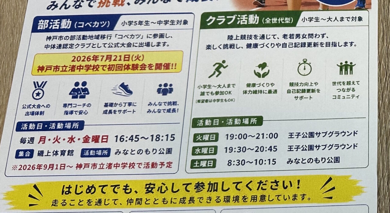 【神戸市】9月から「コベカツ」本格スタート! “神戸の鉄人”が教える「神戸えーしー陸上競技部」週4~5日で本気の挑戦